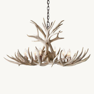 Natural Antler Chandelier 36"