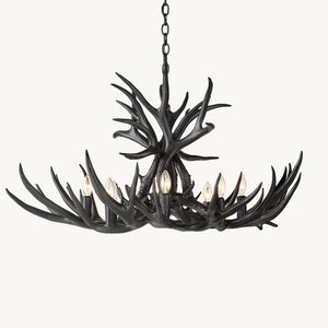 Natural Antler Chandelier 36"