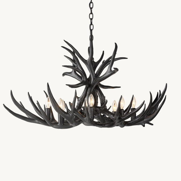 Natural Antler Chandelier 36"