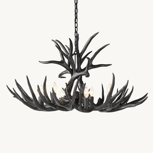 Natural Antler Chandelier 36"