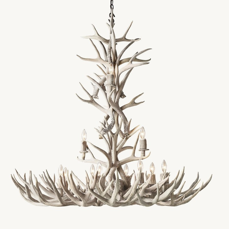 Natural Antler Chandelier 48"
