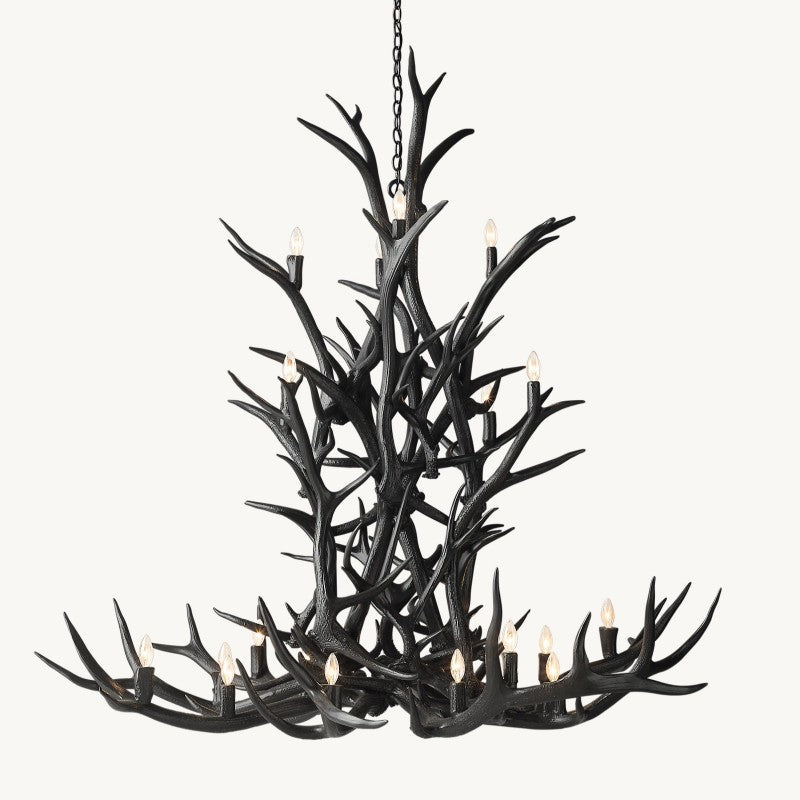 Natural Antler Chandelier 66"