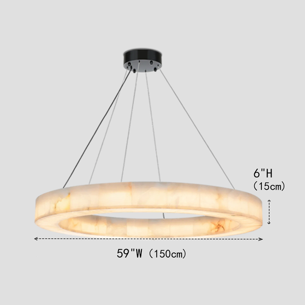 Rivage Alabaster Halo Ring Chandelier