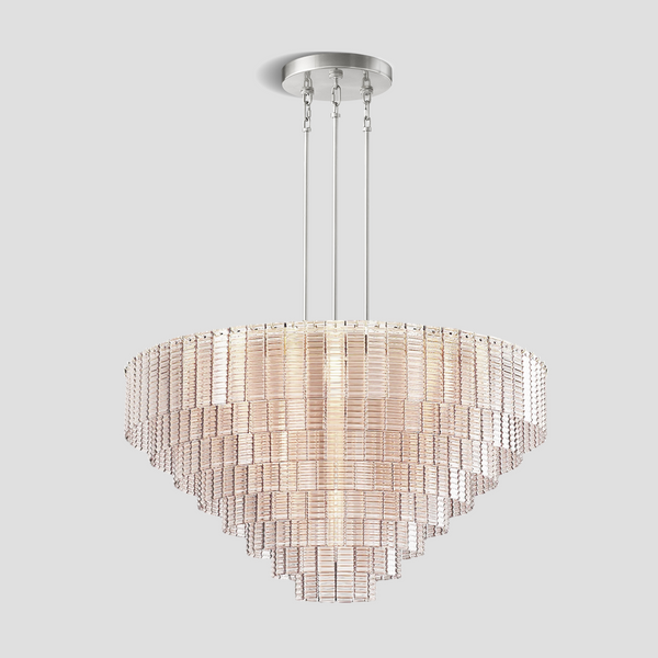 Sina Round Glass Tile Chandelier