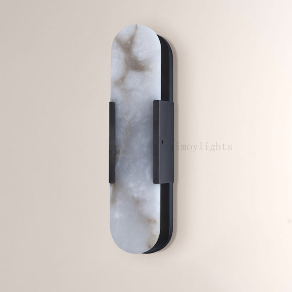 OpalEdge Oval Alabaster Wall Sconces 13.8 19.7H