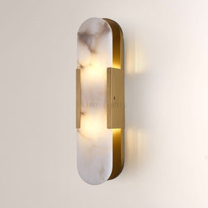 OpalEdge Oval Alabaster Wall Sconces 13.8 19.7H