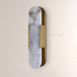 OpalEdge Oval Alabaster Wall Sconces 13.8 19.7H