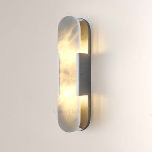 OpalEdge Oval Alabaster Wall Sconces 13.8 19.7H