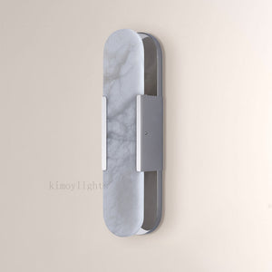 OpalEdge Oval Alabaster Wall Sconces 13.8 19.7H