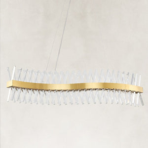 Prisma Crystal Rectangular Chandelier 47"W