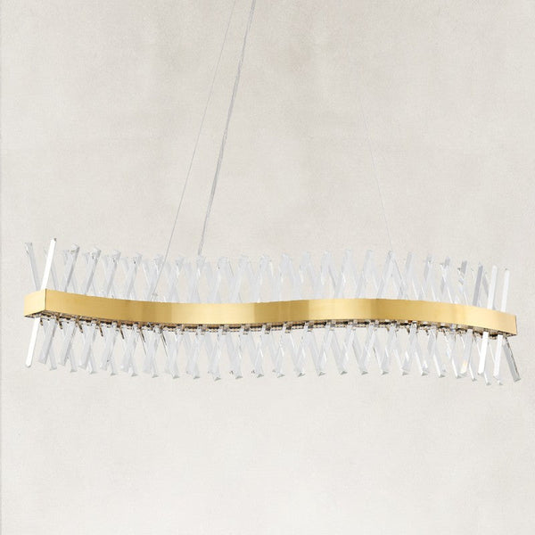 Prisma Crystal Rectangular Chandelier 47"W