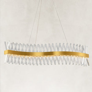 Prisma Crystal Rectangular Chandelier 47"W