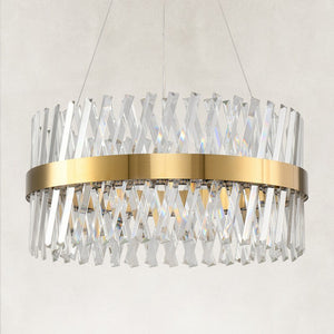 Prisma Crystal Round Chandelier 24"D
