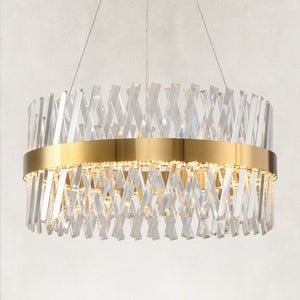 Prisma Crystal Round Chandelier 24"D