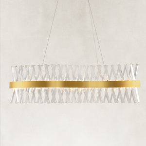 Prisma Crystal Rectangular Chandelier 40"W