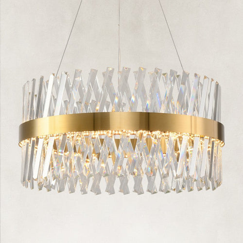 Prisma Crystal Round Chandelier 24"D