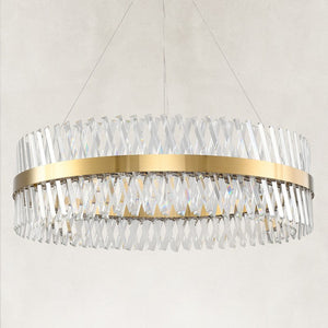 Prisma Crystal Round Chandelier 40"D