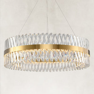 Prisma Crystal Round Chandelier 40"D