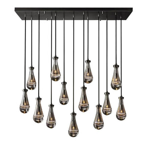 Raindrop Rectangular Dining Room Chandelier 54"