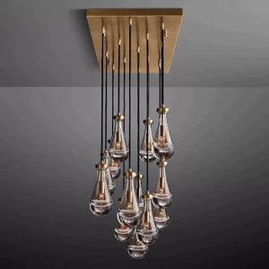 Raindrop Rectangular Dining Room Chandelier 54"