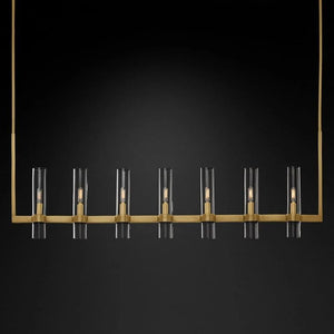 Ravella Blown Glass Linear Chandelier 59"