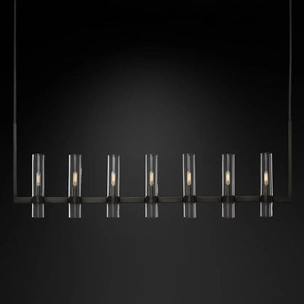 Ravella Blown Glass Linear Chandelier 59"