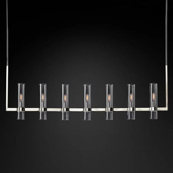 Ravella Blown Glass Linear Chandelier 59"