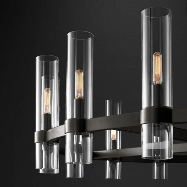 Ravella Blown Glass Round Chandelier 36"