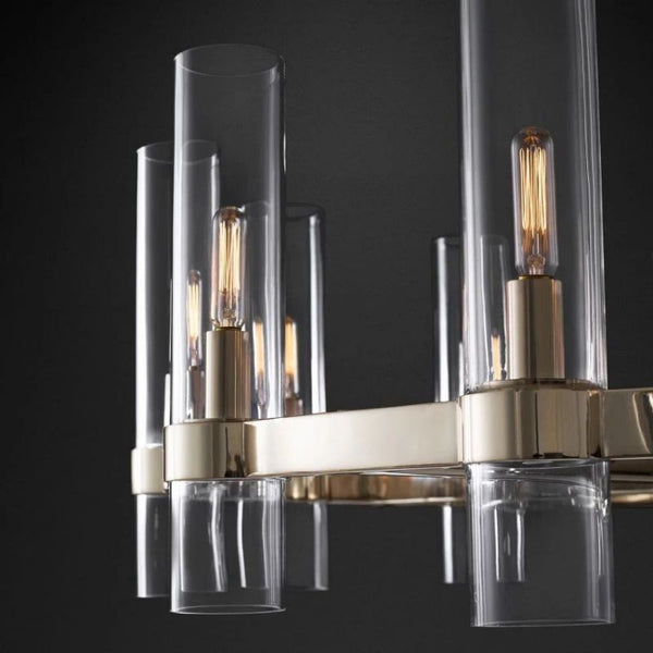 Ravella Blown Glass Round Chandelier 36"