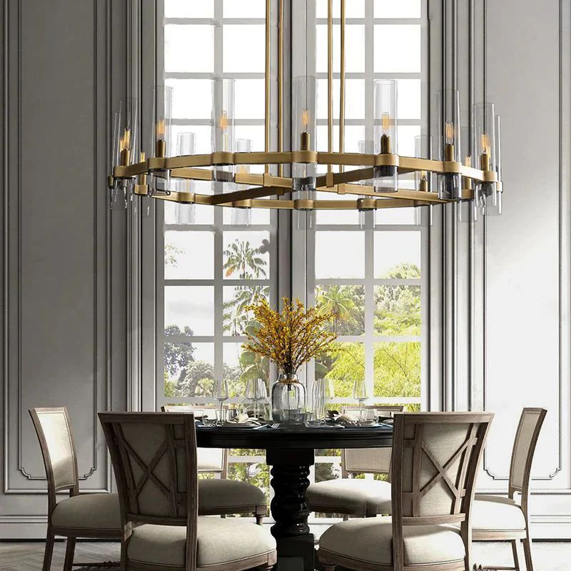 Ravella Blown Glass Round Chandelier 48"