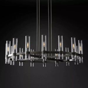 Ravella Blown Glass Round Chandelier 48"