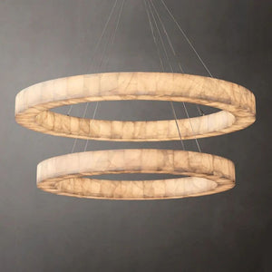 Riveage 2-Tier Round Calcite Chandelier 60"