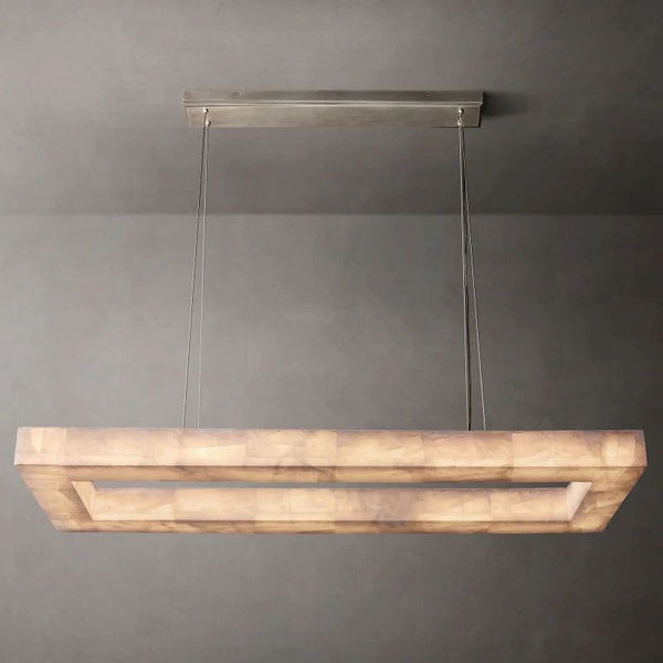Riveage Rectangular Calcite Chandelier 54"