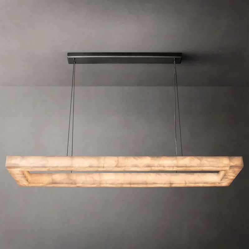 Riveage Rectangular Calcite Chandelier 72"