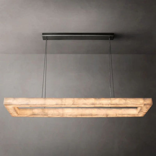 Riveage Rectangular Calcite Chandelier 72"