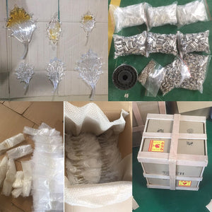 Feather Handblown Glass Chandelier