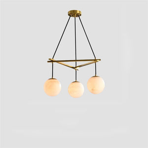 Alabaster Modern Round Ball Chandelier