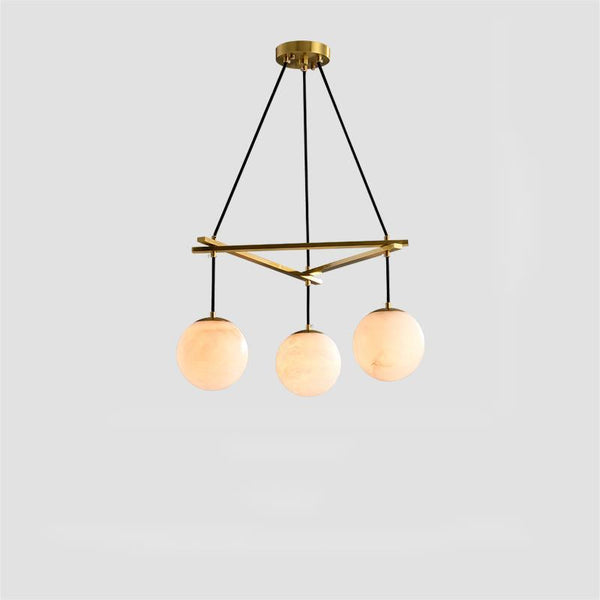 Alabaster Modern Round Ball Chandelier