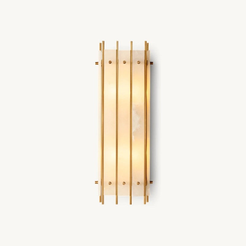 Sanma Alabaster Grand Rectangular Sconce