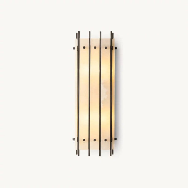 Sanma Alabaster Grand Rectangular Sconce