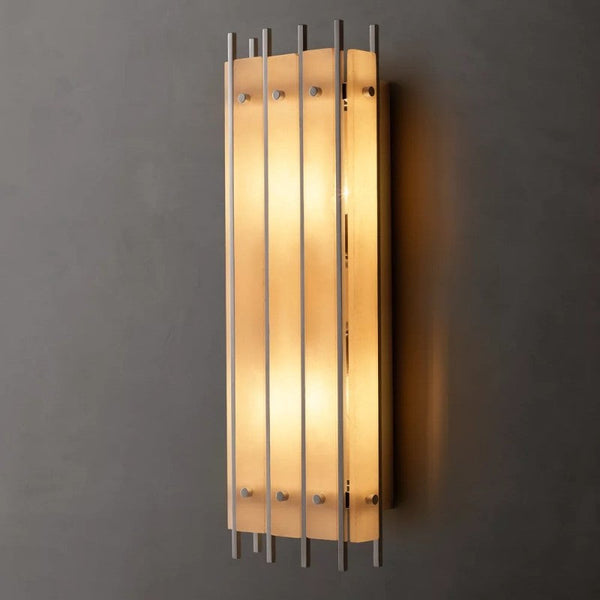 Sanma Alabaster Grand Rectangular Sconce