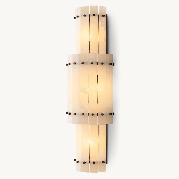 Sanma Alabaster Grand Round Sconce