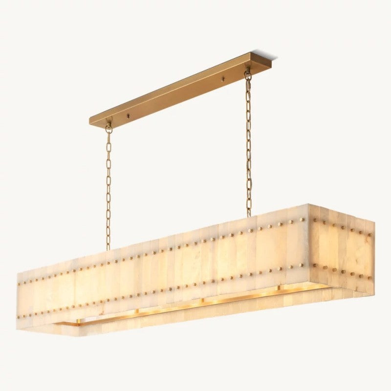 Sanma Alabaster Linear Chandelier 72"