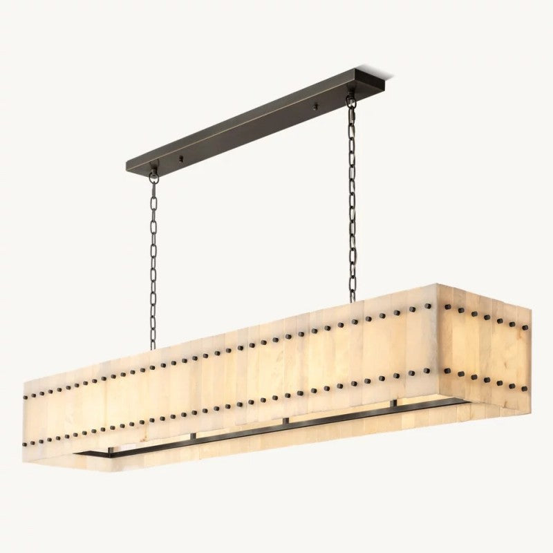 Sanma Alabaster Linear Chandelier 72"