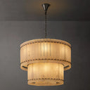 Sanma Alabaster Round Tiered Chandelier 37"