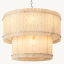 Sanma Alabaster Round Tiered Chandelier 37"