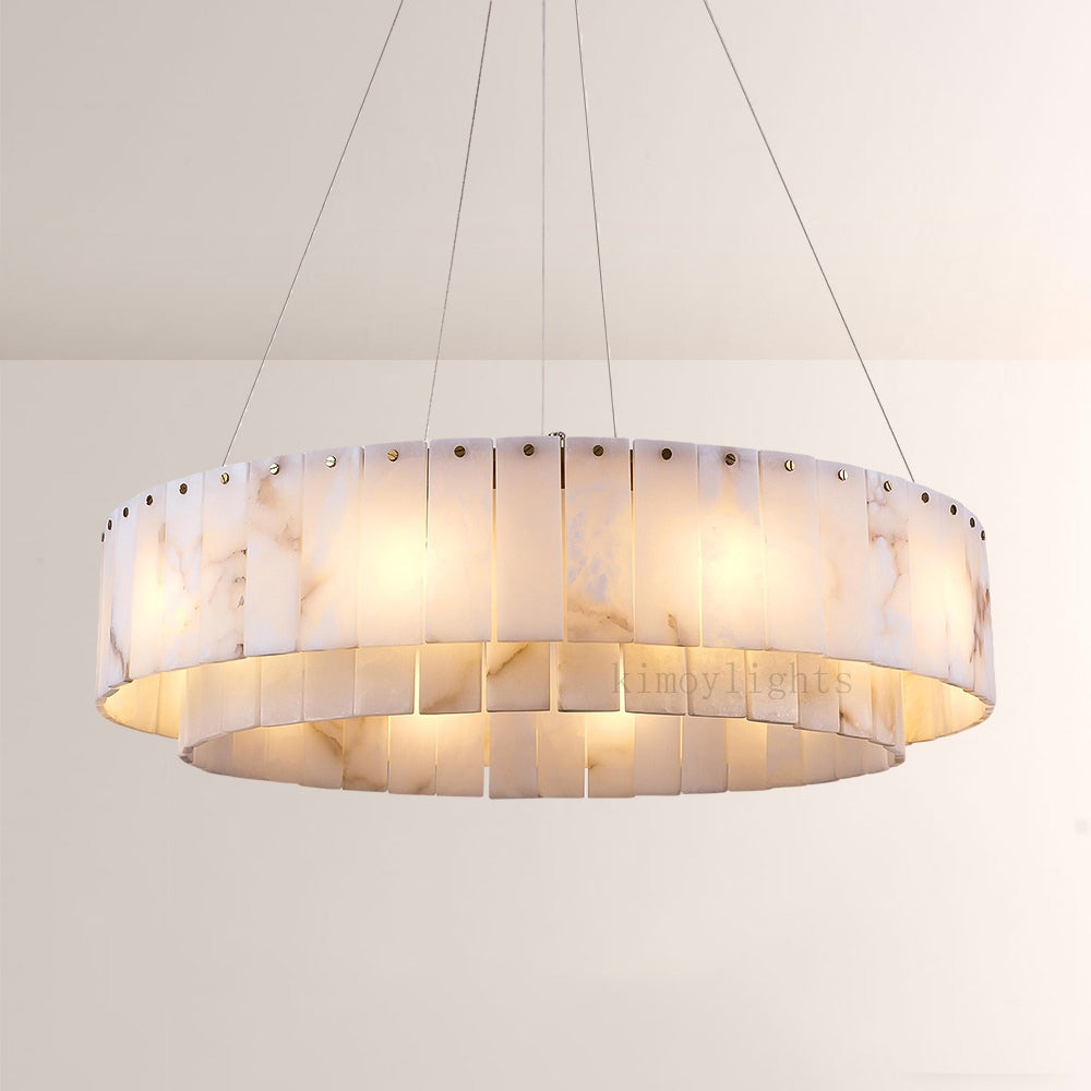 Sawyer Alabaster Round Chandelier