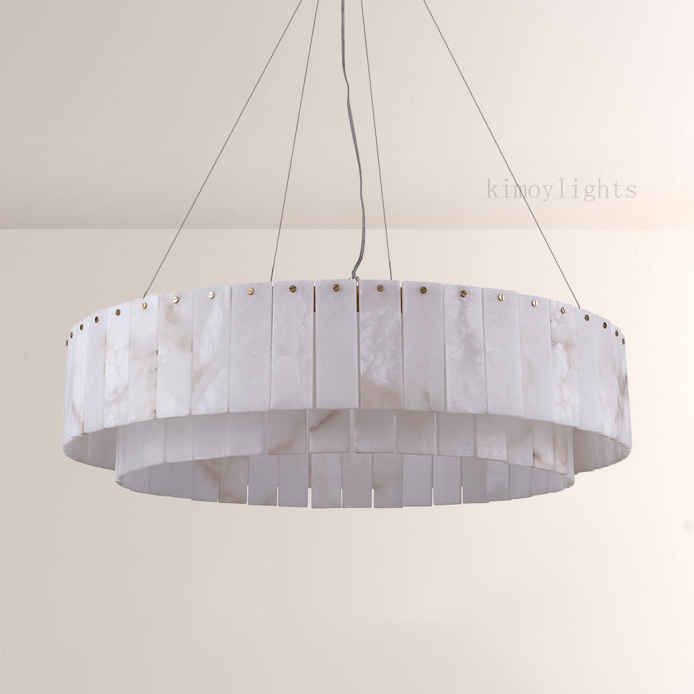 Sawyer Alabaster Round Chandelier