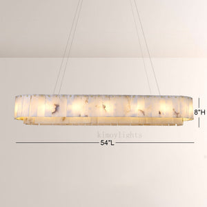 Sawyer Alabaster Rectangle Chandelier 40 54