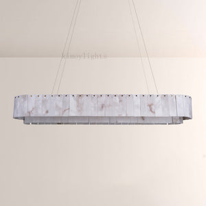 Sawyer Alabaster Rectangle Chandelier 40 54